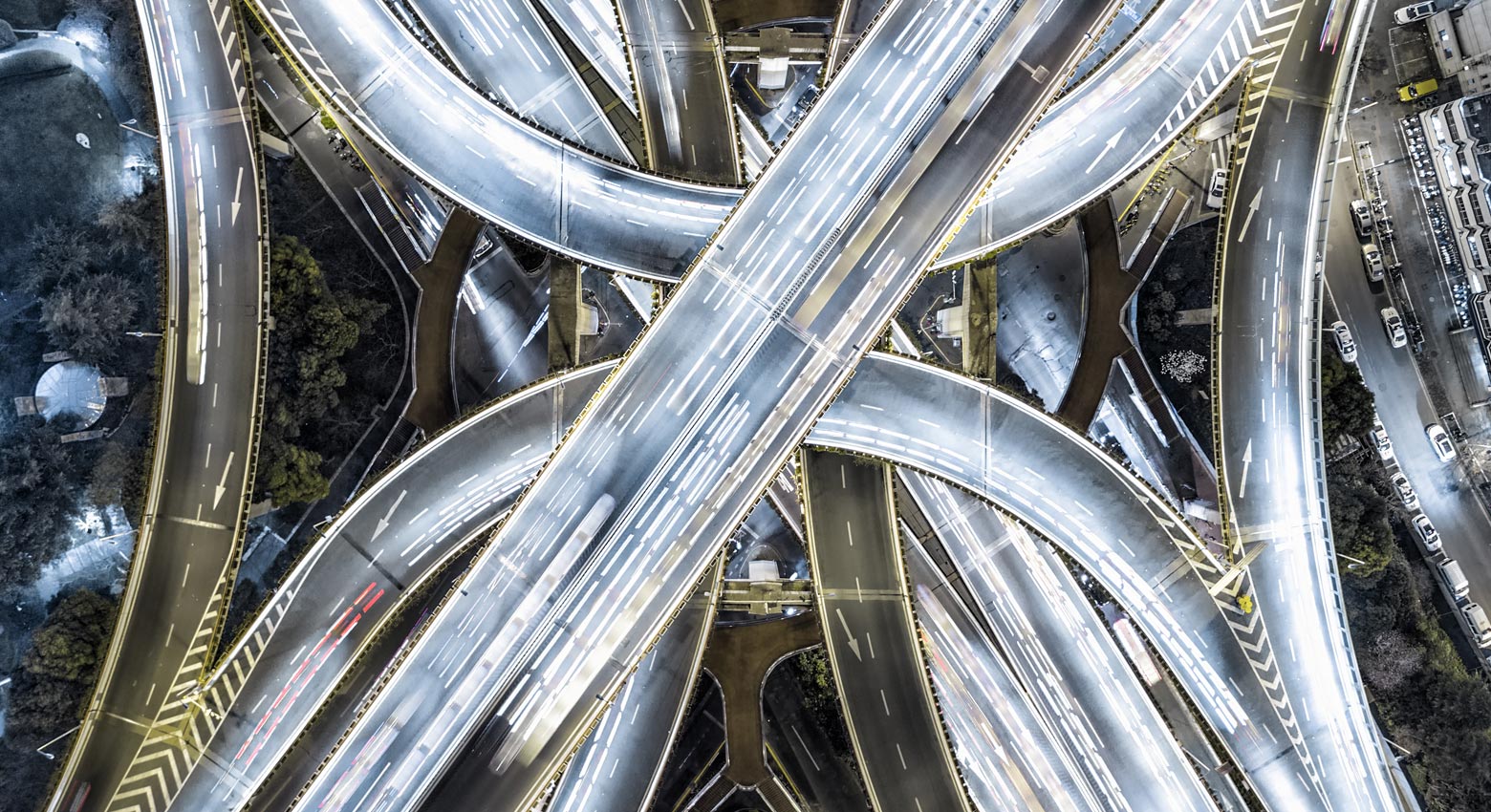 View of freeway from above 