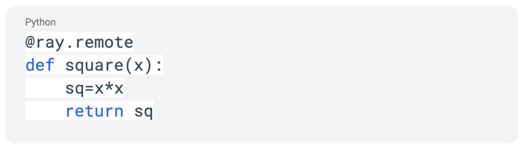 @ray.remote decorator