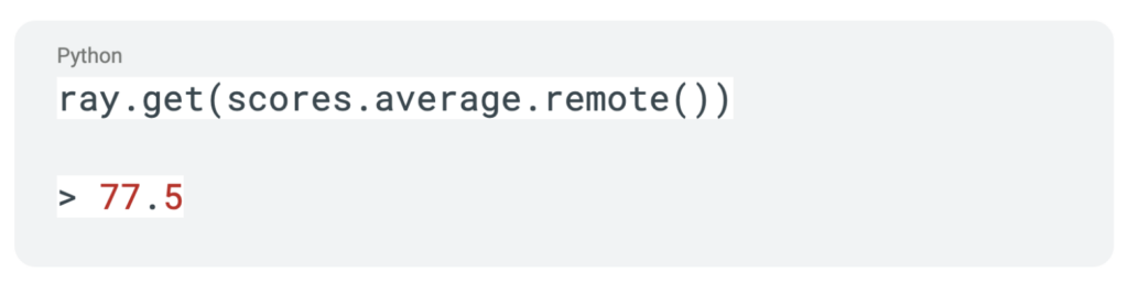 ray.get api call to block execution