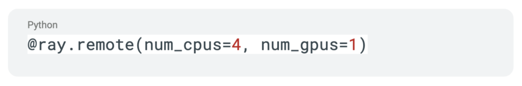 ray.remote decorator