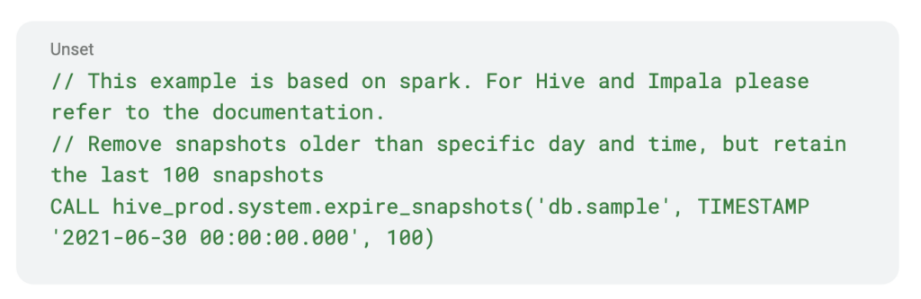 Example based on spark