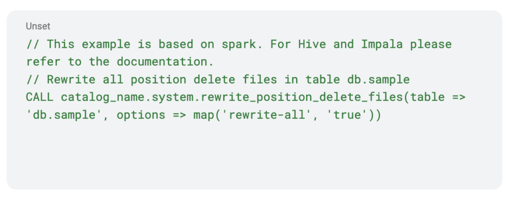 Rewrite position delete files