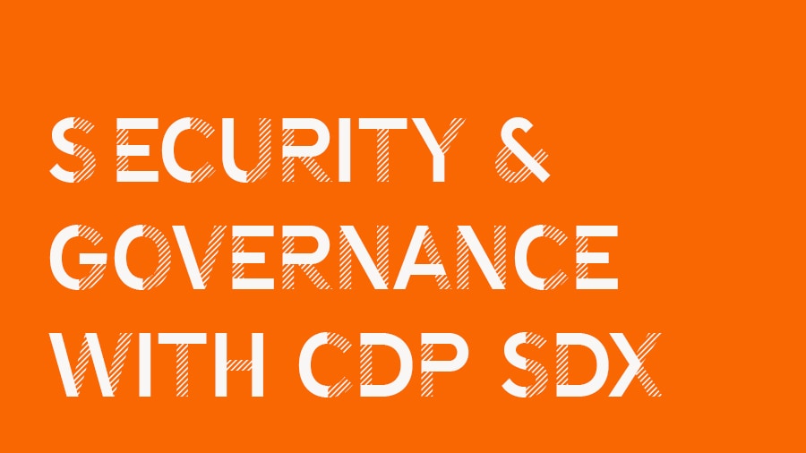 CDP SDX によるセキュリティとガバナンス