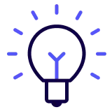 イノベーションを表す電球型のアイコン